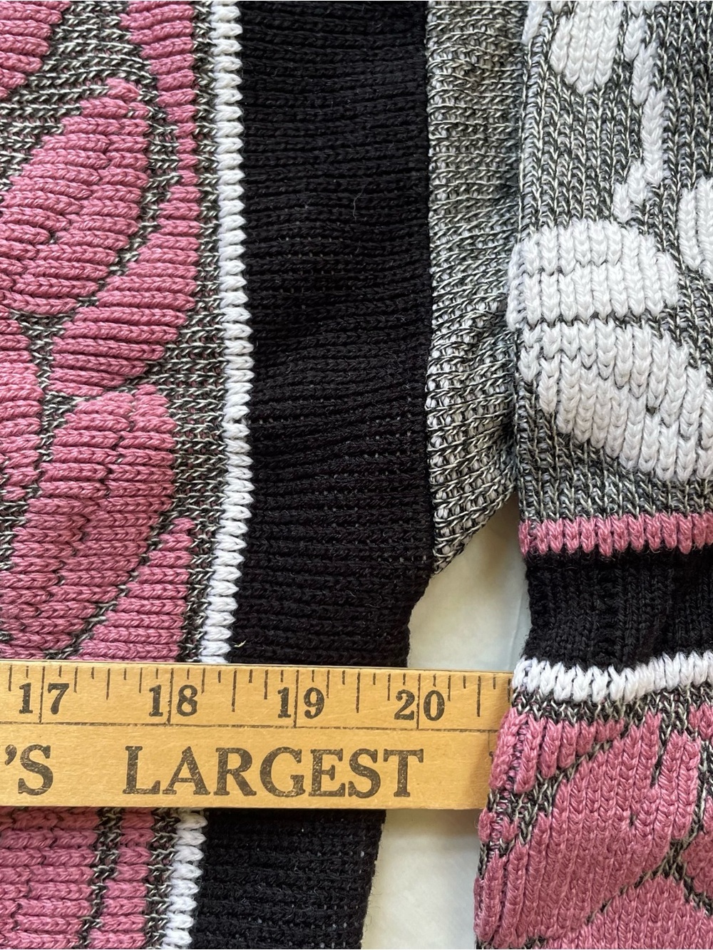 Floral Knit Crewneck Sweater in Pink, Gray, Black, White - Picture 4 of 6